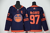 Women Oilers 29 Leon Draisaitl Navy 50th anniversary Adidas Jersey,baseball caps,new era cap wholesale,wholesale hats